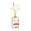 Spicer Gold Star Full Color Metal on Gibbons Base-Clear Trophy