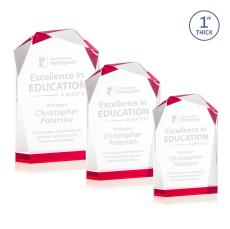 Donvale Red Unique Crystal Trophy - Crystal Trophies