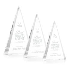 Helston Clear Pyramid Crystal Trophy - Crystal Trophies