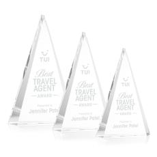 Helston Clear Pyramid Crystal Trophy - Crystal Trophies