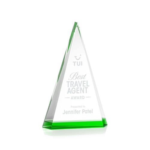 Awards and Plaques - Crystal Trophies - Helston Green Pyramid Crystal Trophy