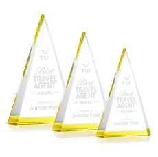 Helston Gold Pyramid Crystal Trophy - Crystal Trophies