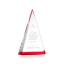 Helston Red Pyramid Crystal Trophy