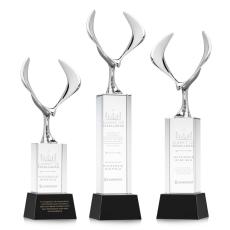 Maverick Eagle on Belcroft Base Black Animals Crystal Trophy - Patriotic and Government Awards