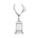 Maverick Eagle on Pedestal Base Clear Animals Crystal Trophy