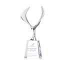 Maverick Eagle on Medium Base Clear Animals Crystal Trophy