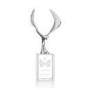 Maverick Eagle on Gibbons Base Clear Animals Crystal Trophy