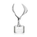 Maverick Eagle on Round Base Clear Animals Crystal Trophy