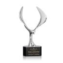 Maverick Eagle on Half Round Base Black Animals Crystal Trophy