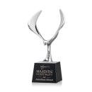 Maverick Eagle on Small Base Black Animals Crystal Trophy