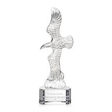 Coyle Eagle on Half Round Base - Clear - Patriotic and Government Awards 