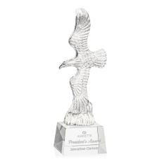 Coyle Eagle on Small Crystal Base  - Clear - Patriotic and Government Awards 