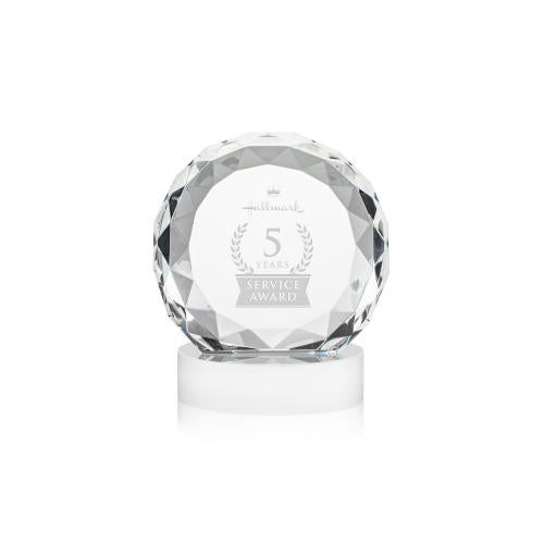 Awards and Plaques - Crystal Trophies - Milton on Alberton Base Fagan Circle Crystal Trophy