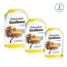 Donvale Full Color Gold Unique Crystal Trophy - Custom Trophies