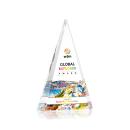 Helston Full Color Clear Pyramid Crystal Trophy
