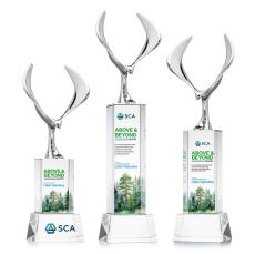 Maverick Eagle Full Color on Belcroft Base Clear Animals Crystal Trophy - Patriotic and Government Awards 