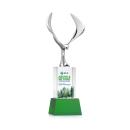 Maverick Eagle Full Color on Belcroft Base Green Animals Crystal Trophy