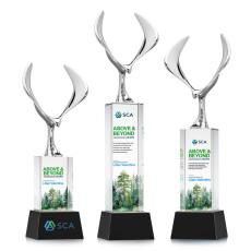 Maverick Eagle Full Color on Belcroft Base Black Animals Crystal Trophy - Eagle Awards