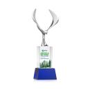 Maverick Eagle Full Color on Belcroft Base Blue Animals Crystal Trophy