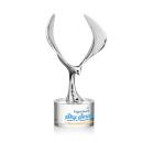 Maverick Eagle Full Color on Round Base Clear Animals Crystal Trophy