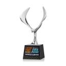 Maverick Eagle Full Color on Small Base Black Animals Crystal Trophy