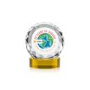 Milton Full Color on Alberton Base Gold Circle Crystal Trophy