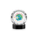 Milton Full Color on Alberton Base Black Circle Crystal Trophy