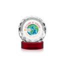 Milton Full Color on Alberton Base Red Circle Crystal Trophy