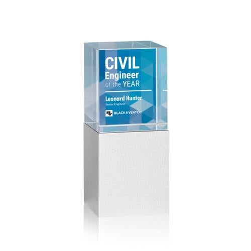 Awards and Plaques - Crystal Trophies - Glencoe Full Color Towers Crystal Trophy