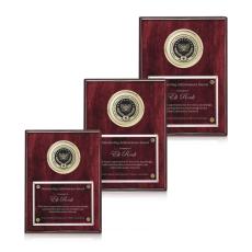 Zapata Plaque - Rosewood/Gold - Wall Plaque Awards