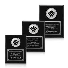 Zapata Plaque - Black/Chrome - Wall Plaque Awards