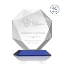 Gregory Blue Polygon Crystal Trophy