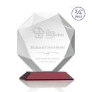 Gregory Red Polygon Crystal Trophy