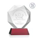 Gregory on Helton Base Red Polygon Crystal Trophy