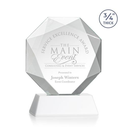 Awards and Plaques - Crystal Trophies - Gregory on Helton Base Fagan Polygon Crystal Trophy