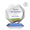 Gregory Full Color Sky Blue Polygon Crystal Trophy