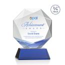 Gregory Full Color on Helton Base Blue Polygon Crystal Trophy