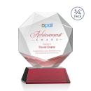 Gregory Full Color on Helton Base Red Polygon Crystal Trophy