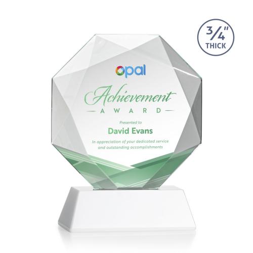 Awards and Plaques - Crystal Trophies - Gregory Full Color on Helton Base Fagan Polygon Crystal Trophy