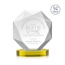 Gregory on Alberton Base Gold Polygon Crystal Trophy