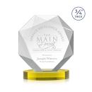 Gregory on Alberton Base Gold Polygon Crystal Trophy