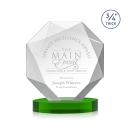 Gregory on Alberton Base Green Polygon Crystal Trophy