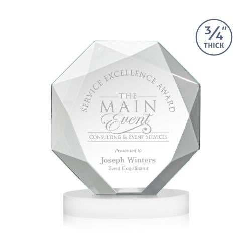 Awards and Plaques - Crystal Trophies - Gregory on Alberton Base Fagan Polygon Crystal Trophy
