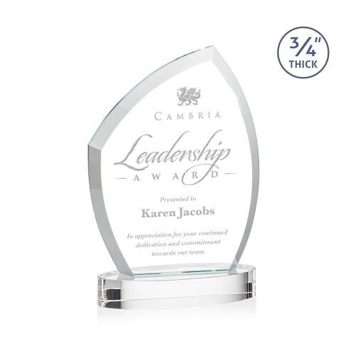 Awards and Plaques - Crystal Trophies - Wilco on Alberton Base Clear Peaks Crystal Trophy