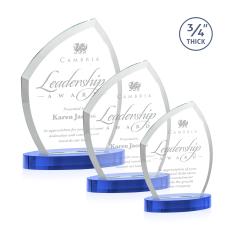 Wilco on Alberton Base Sky Blue Unique Crystal Trophy - Crystal Trophies