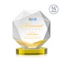 Gregory Full Color on Alberton Base Gold Polygon Crystal Trophy