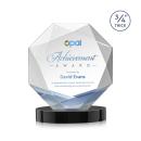 Gregory Full Color on Alberton Base Black Polygon Crystal Trophy