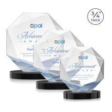 Gregory Full Color on Alberton Base Black Polygon Crystal Trophy - Crystal Trophies