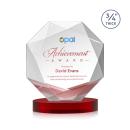 Gregory Full Color on Alberton Base Red Polygon Crystal Trophy