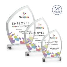 Wilco Full Color on Alberton Base Clear Unique Crystal Trophy - Custom Trophies